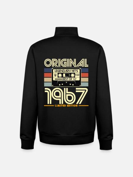 Original 1967 Cassette Retro Edition - Unisex Organic Zip Sweatshirt by Stanley/Stella - black