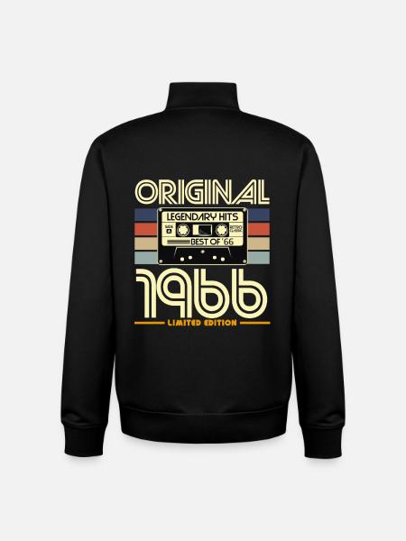 Original 1966 Cassette Retro édition - Sweat zippé unisexe en coton bio Stanley/Stella - noir