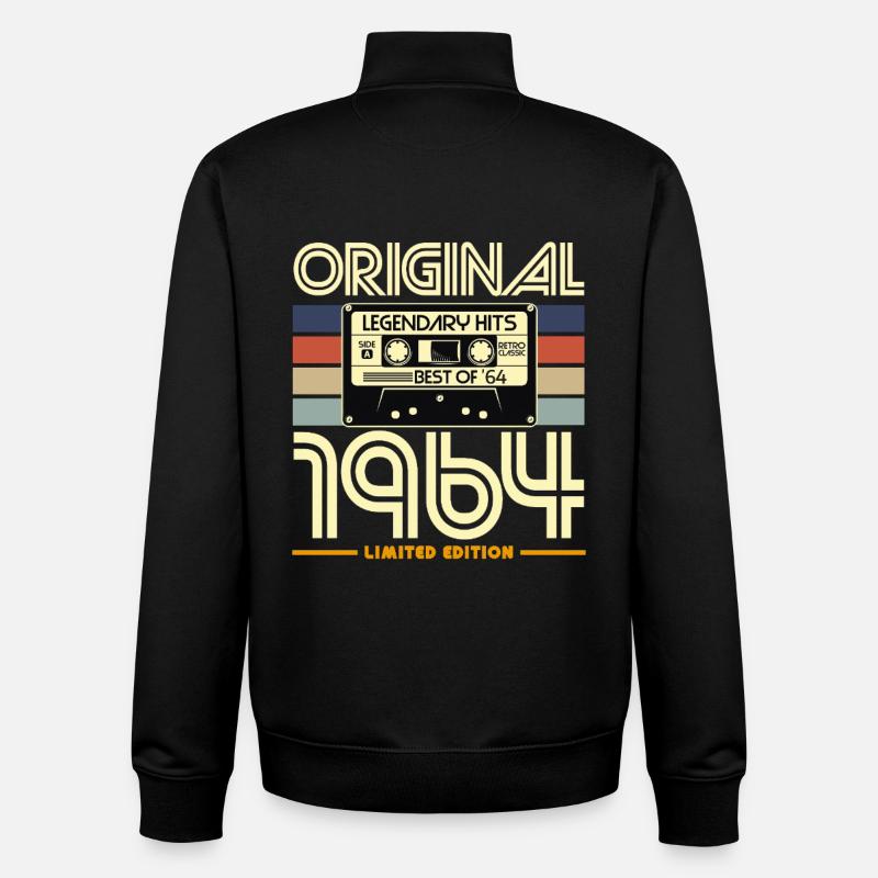 Original 1964 Limited Edition - Sweat zippé unisexe en coton bio Stanley/Stella - noir