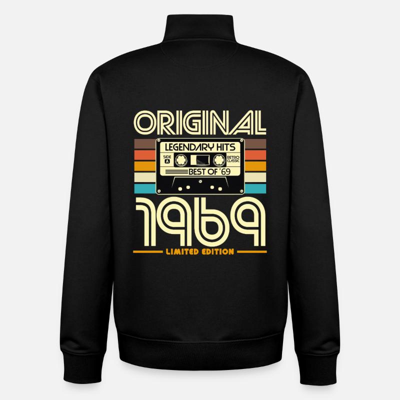 Original 1969 édition limitée - Sweat zippé unisexe en coton bio Stanley/Stella - noir