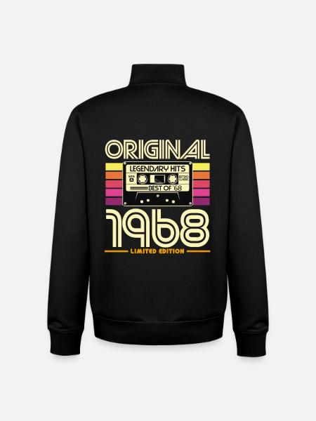 Original 1968 édition limitée - Sweat zippé unisexe en coton bio Stanley/Stella - noir