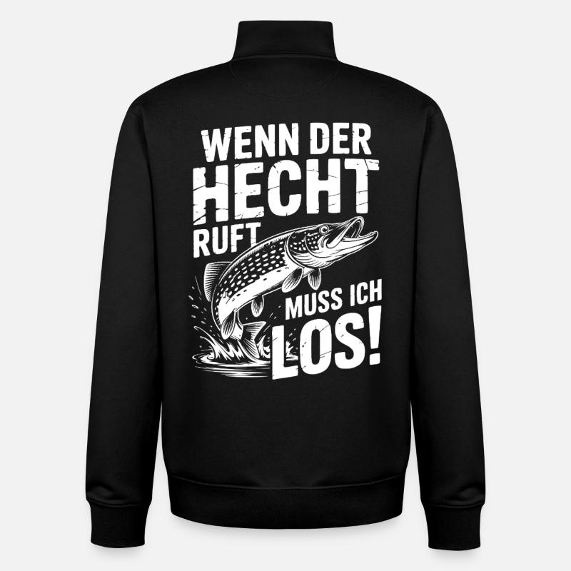 Der Hecht ruft! - Unisex Organic Zip Sweatshirt von Stanley/Stella - Schwarz
