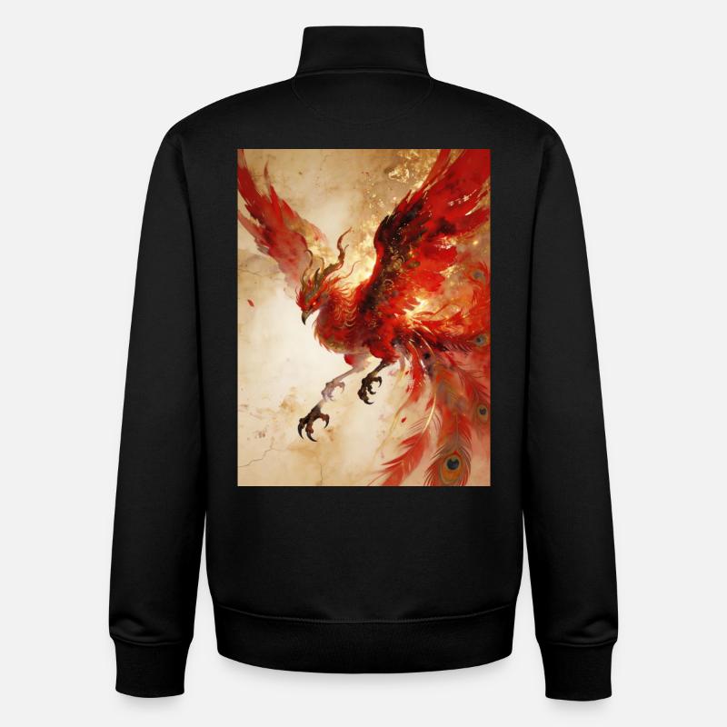L'Envol du Phénix : Éclat Céleste - Sweat zippé unisexe en coton bio Stanley/Stella - noir