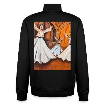 Sema - The Mystical Light Dance - Unisex Organic Zip Sweatshirt by Stanley/Stella - black - Back - AI Model Male 185 light (185cm)