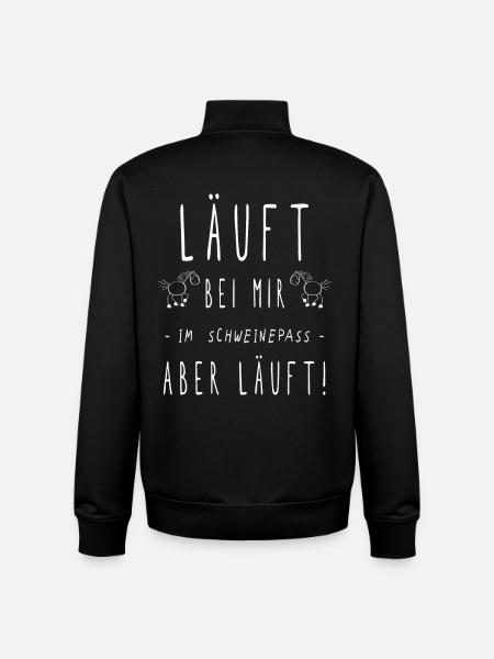 Schweinepass Islandpferd Pferde Sprüche - Unisex Organic Zip Sweatshirt von Stanley/Stella - Schwarz