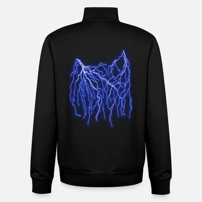 Foudre - Sweat zippé unisexe en coton bio Stanley/Stella - noir
