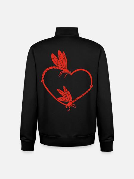 Insect Love (Red) - Unisex Organic Zip Sweatshirt by Stanley/Stella - black
