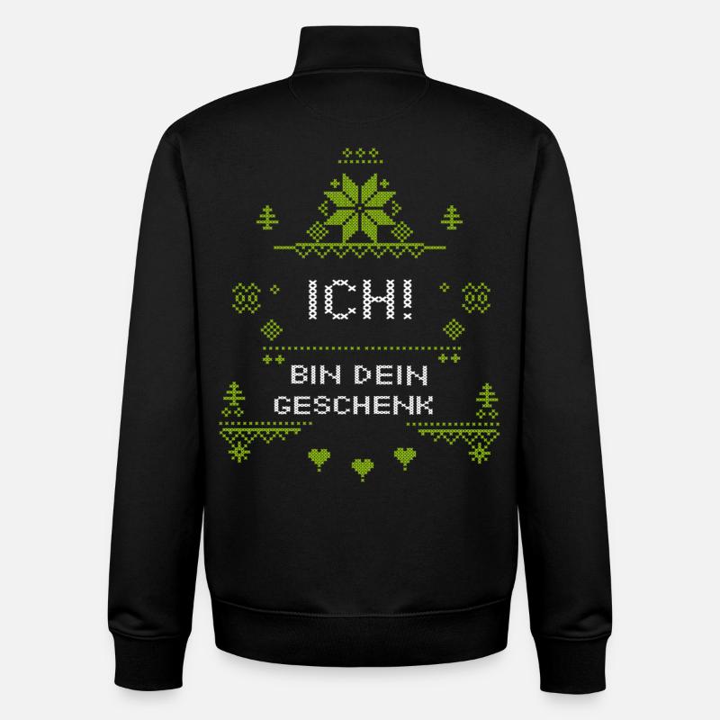 Noël à Weihnachten - Sweat zippé unisexe en coton bio Stanley/Stella - noir