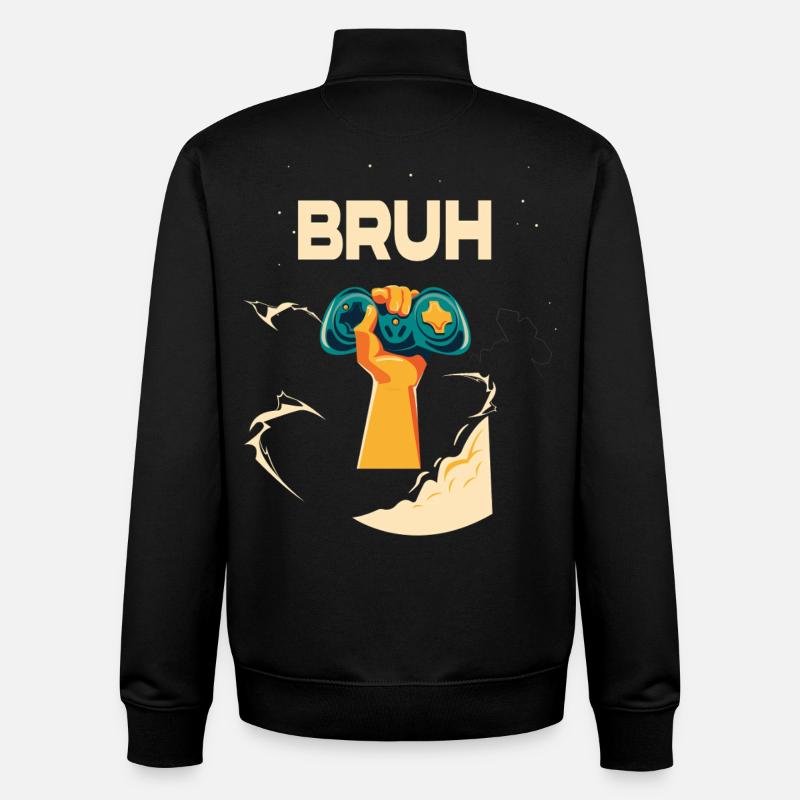 Mächtige kosmische Gehirnhand - Unisex Organic Zip Sweatshirt von Stanley/Stella - Schwarz