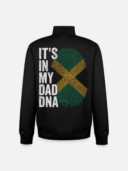 Drapeau Jamaique Empreinte Papa Jamaican - Sweat zippé unisexe en coton bio Stanley/Stella - noir
