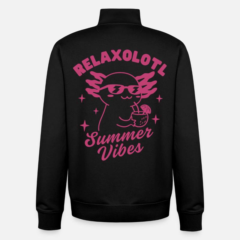 Relaxolotl Summer Vibes - Unisex Organic Zip Sweatshirt von Stanley/Stella - Schwarz
