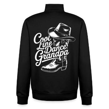 Danse en ligne Grand-père Western Look - Sweat zippé unisexe en coton bio Stanley/Stella - noir - Dos - AI Model Male 185 light (185cm)