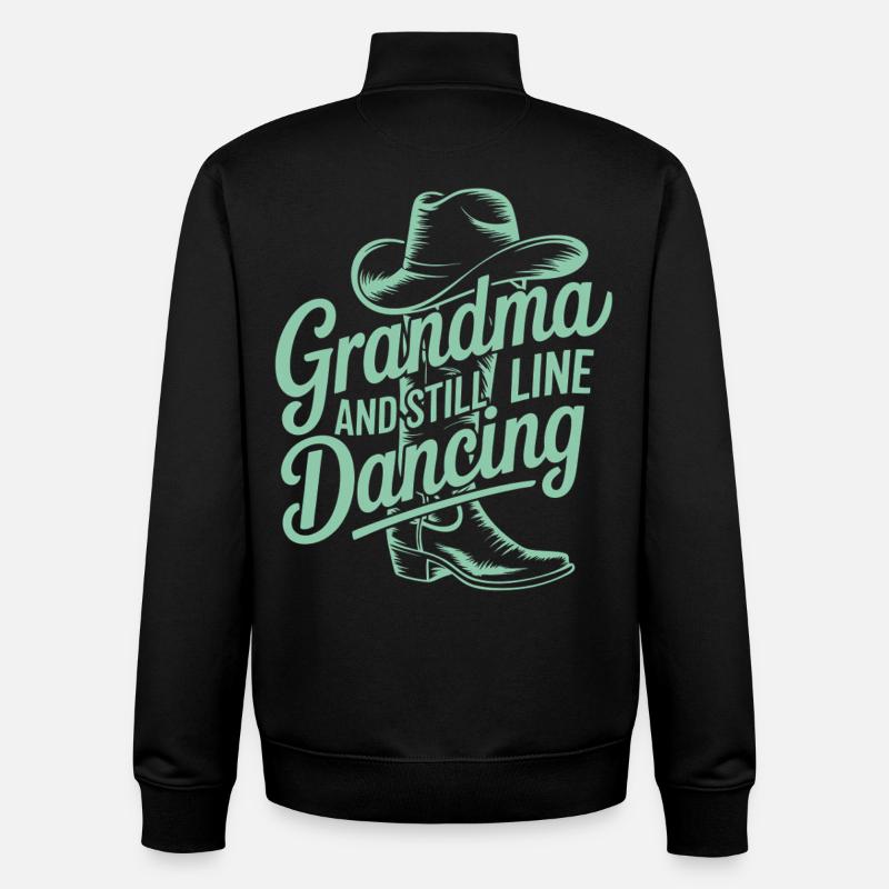 Großmutter tanzt Line-Dance - Unisex Organic Zip Sweatshirt von Stanley/Stella - Schwarz