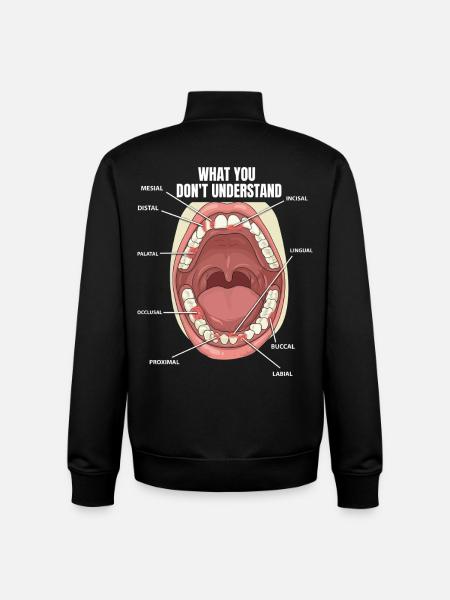 Teeth Surfaces Dental Assistant Dentist - Unisex Organic Zip Sweatshirt by Stanley/Stella - black