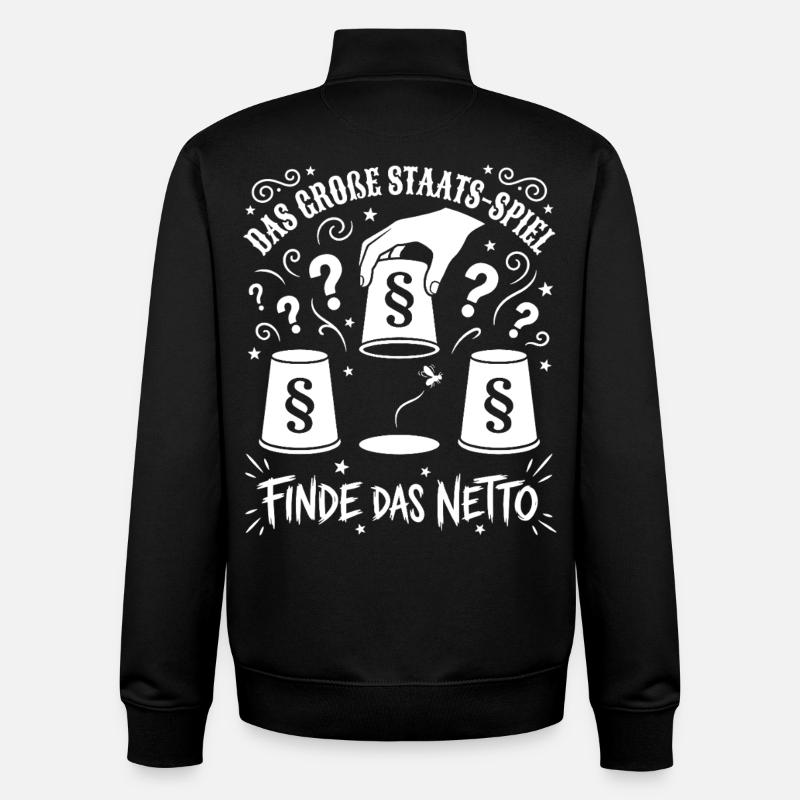 Le Grand Jeu d’État - Sweat zippé unisexe en coton bio Stanley/Stella - noir