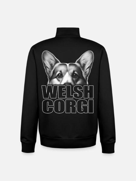 welsh_corgi_Font_Fashion - Unisex Organic Zip Sweatshirt von Stanley/Stella - Schwarz