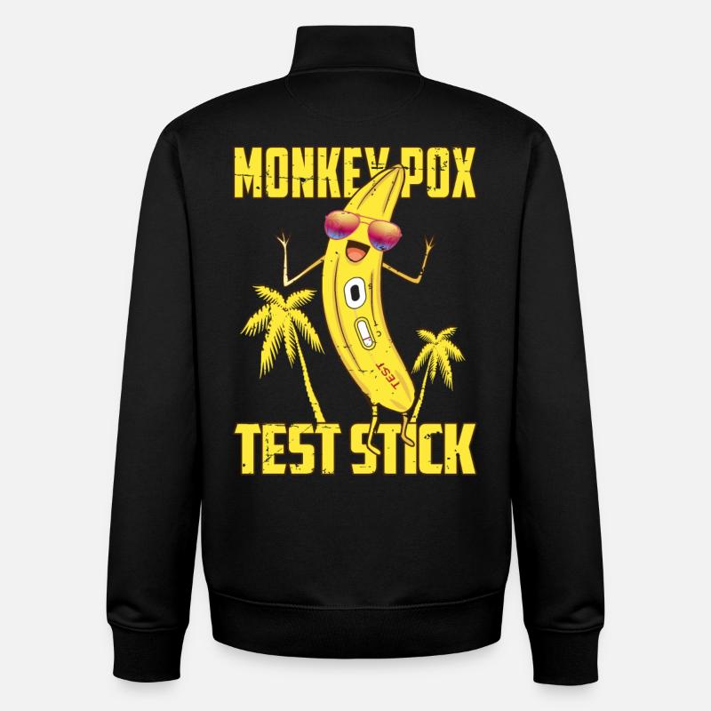 Monkey pox test sticks - Unisex Organic Zip Sweatshirt by Stanley/Stella - black