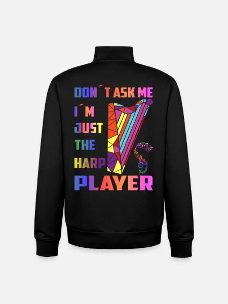 Harp Players - Unisex Organic Zip Sweatshirt by Stanley/Stella - black
