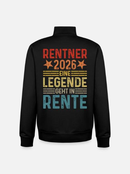 Pensioners 2026 - A legend retires - Unisex Organic Zip Sweatshirt by Stanley/Stella - black
