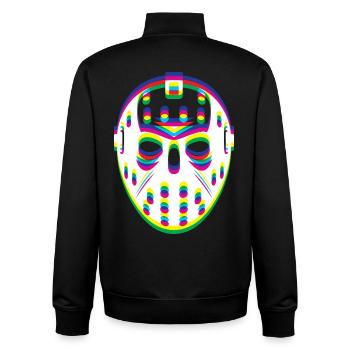 Masque de hockey EDM Techno Rave - Sweat zippé unisexe en coton bio Stanley/Stella - noir - Dos - AI Model Male 185 light (185cm)