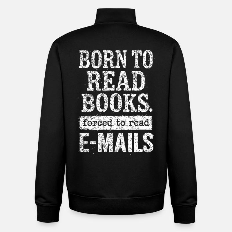 Livres nés pour lire – Déclaration - Sweat zippé unisexe en coton bio Stanley/Stella - noir