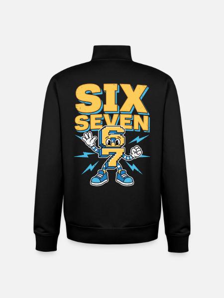 Meme 67 Six Seven 6 7 - Unisex Organic Zip Sweatshirt by Stanley/Stella - black