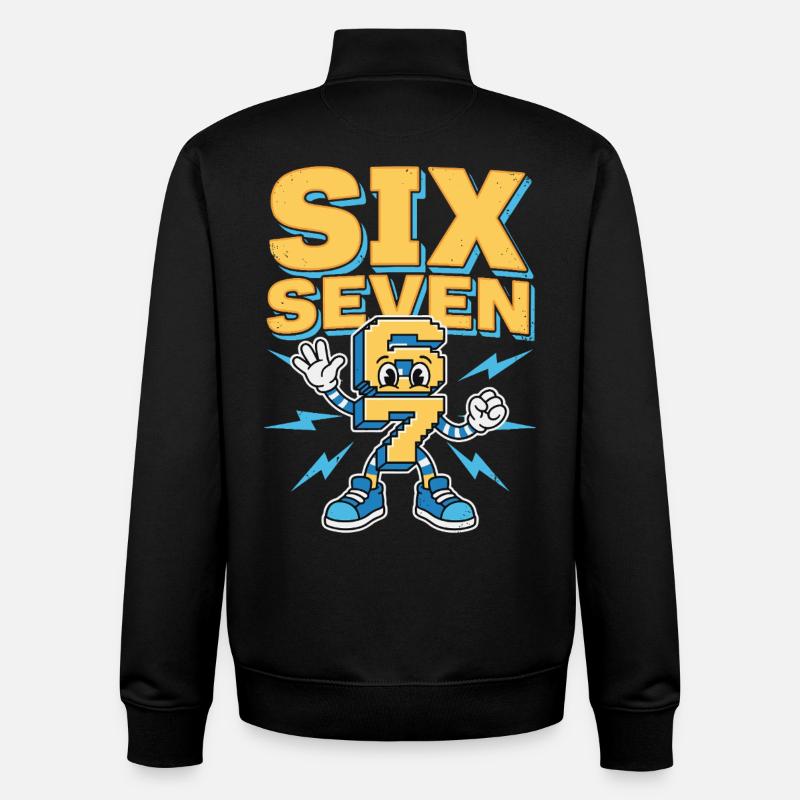 Meme 67 Six Seven 6 7 - Unisex Organic Zip Sweatshirt von Stanley/Stella - Schwarz