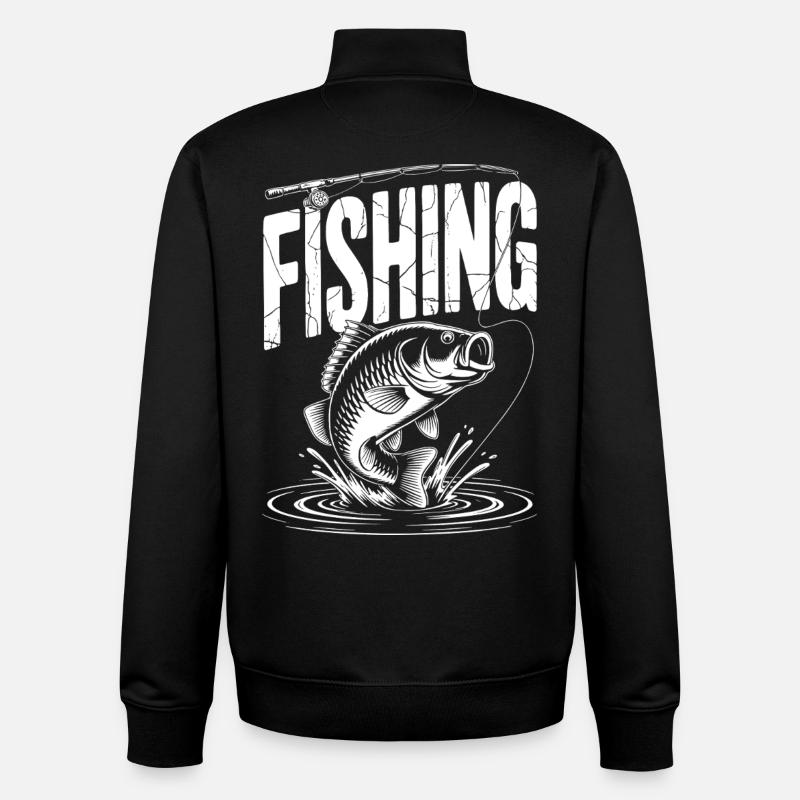 Fischen Karpfen  - Unisex Organic Zip Sweatshirt von Stanley/Stella - Schwarz