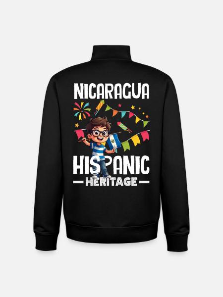 Nicaragua Flag Pride & Home - Unisex Organic Zip Sweatshirt by Stanley/Stella - black
