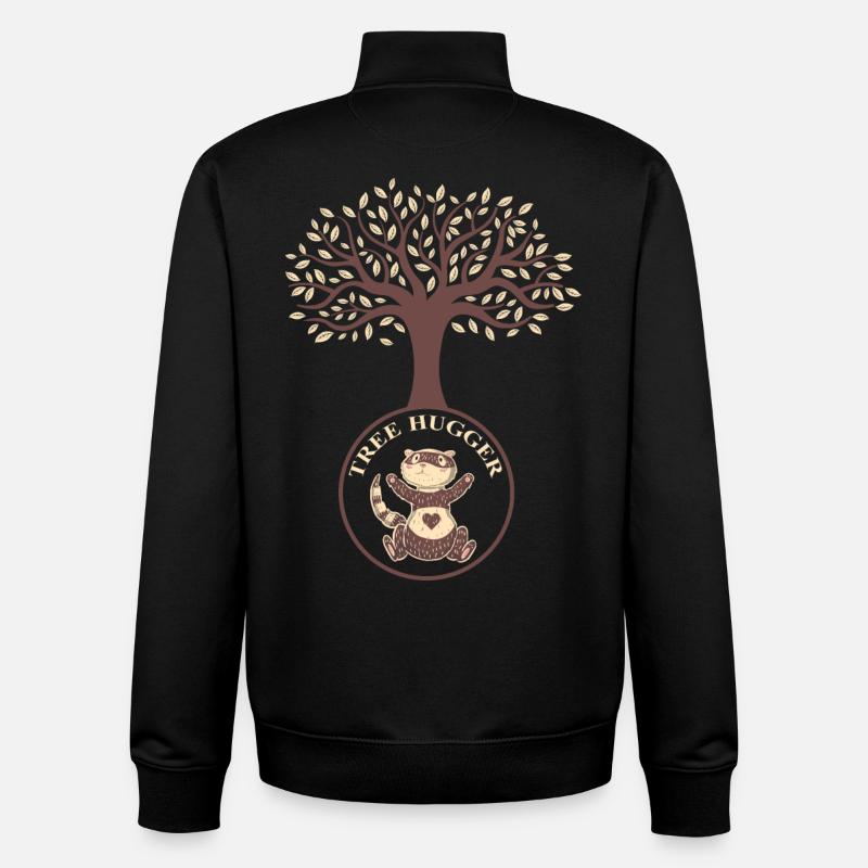 Tree Ferrets - Unisex Organic Zip Sweatshirt by Stanley/Stella - black