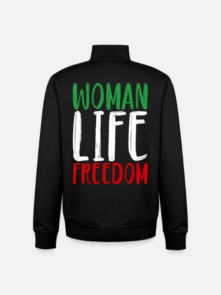 Kvindeliv Frihed Kvinde Kvinder Kvinders Rettigheder Iran - Stanley/Stella unisex sweatshirt med lynlås i økologisk - sort