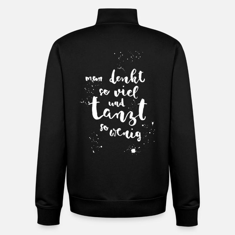 Dancing instead of thinking - Unisex Organic Zip Sweatshirt by Stanley/Stella - black