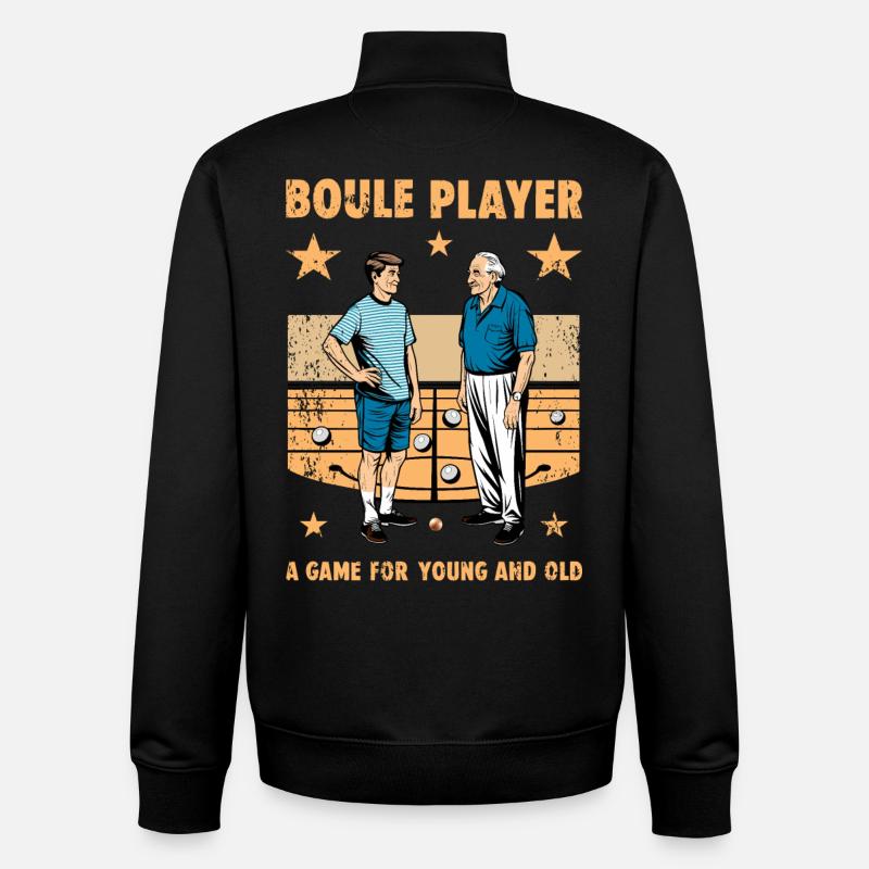 Boule Spieler - Unisex Organic Zip Sweatshirt von Stanley/Stella - Schwarz