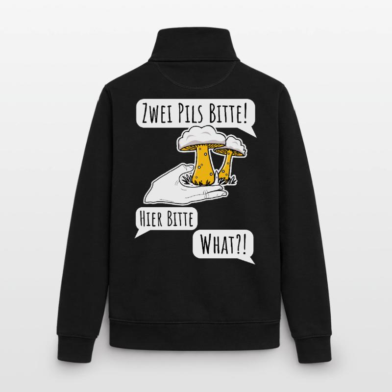 Bier bestellen ist nicht einfach! Pils oder Pilz? Unisex Organic Zip Sweatshirt von Stanley/Stella