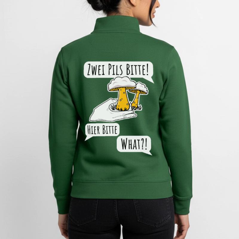 Bier bestellen ist nicht einfach! Pils oder Pilz? Unisex Organic Zip Sweatshirt von Stanley/Stella
