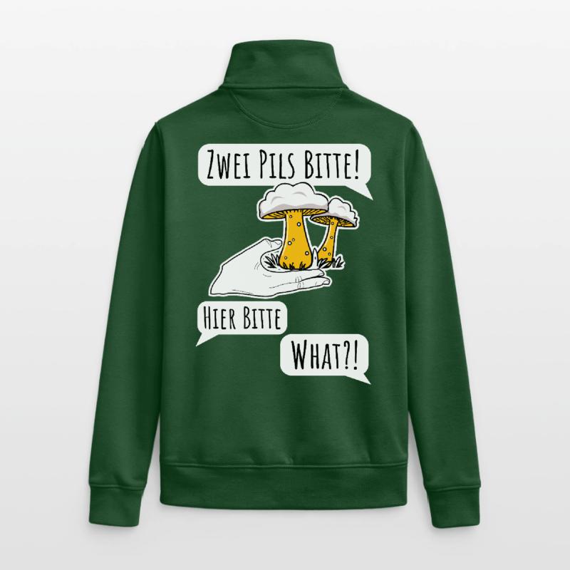 Bier bestellen ist nicht einfach! Pils oder Pilz? Unisex Organic Zip Sweatshirt von Stanley/Stella