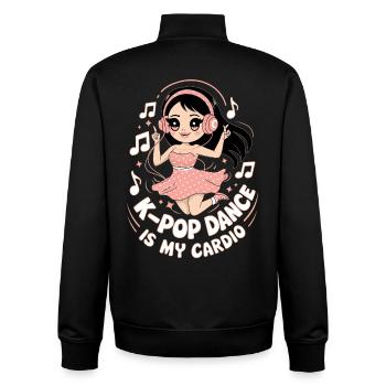K-Pop Dance Funny Korea - Unisex Organic Zip Sweatshirt by Stanley/Stella - black - Back - AI Model Male 185 light (185cm)