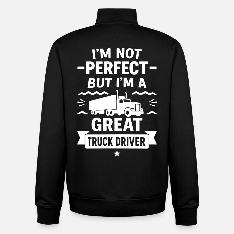 Super Truck Driver Trucker - Sweat zippé unisexe en coton bio Stanley/Stella - noir