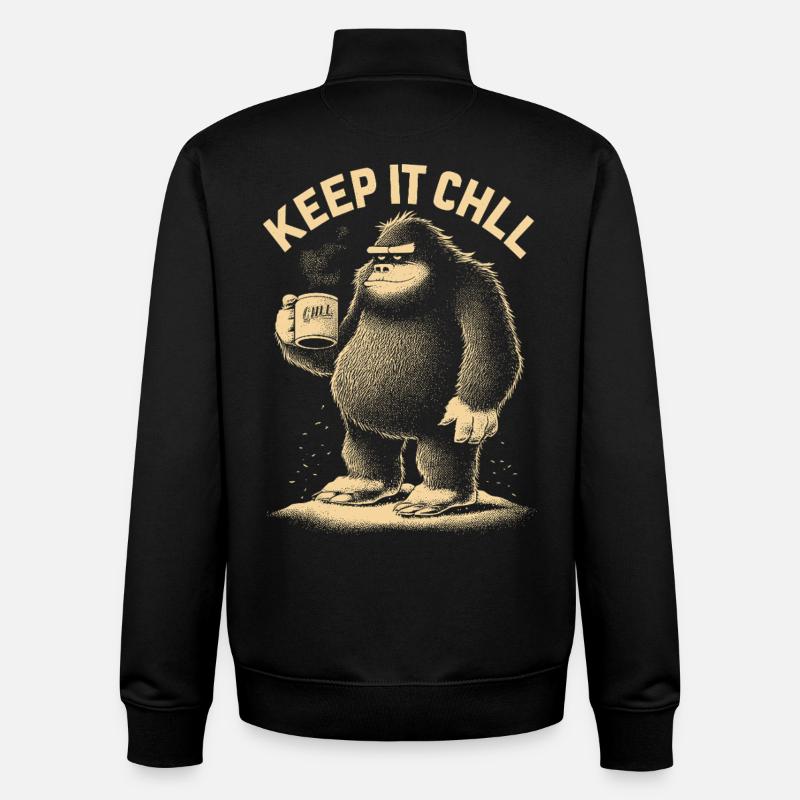 Keep it chillig - Unisex Organic Zip Sweatshirt by Stanley/Stella - black