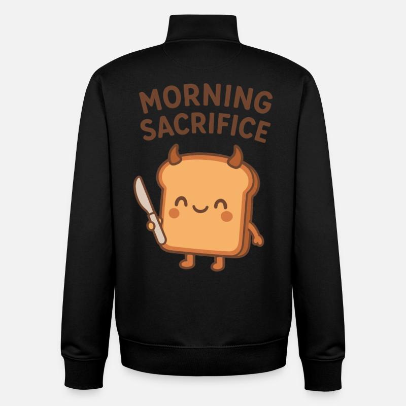 Morgendlicher Opfer-Toast - Unisex Organic Zip Sweatshirt von Stanley/Stella - Schwarz