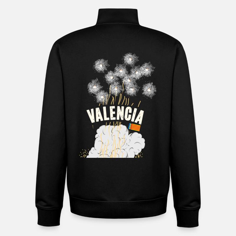 Fallas de Valencia Pyro - Sweat zippé unisexe en coton bio Stanley/Stella - noir
