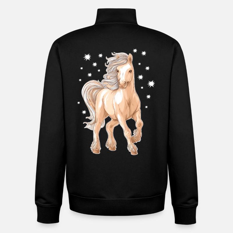 Pferd Pony - Unisex Organic Zip Sweatshirt von Stanley/Stella - Schwarz