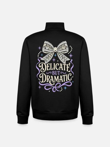 Delicate But Dramatic Bow - Unisex Organic Zip Sweatshirt by Stanley/Stella - black