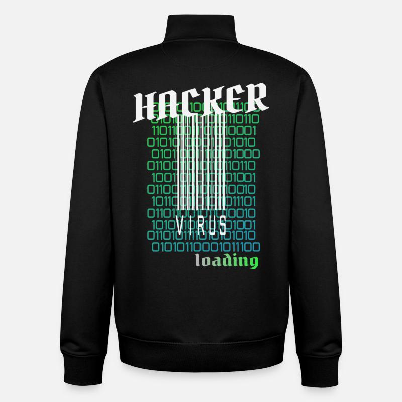 Anonymous, Hacker - Unisex Organic Zip Sweatshirt von Stanley/Stella - Schwarz