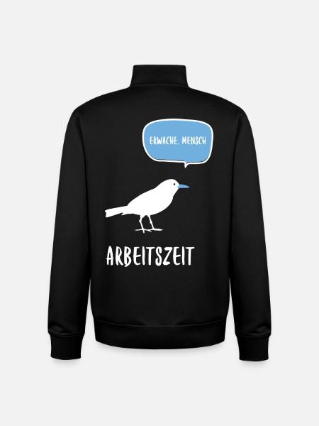 Arbeitszeit - Unisex Organic Zip Sweatshirt von Stanley/Stella - Schwarz