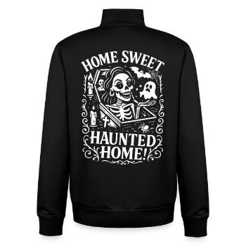 Home Sweet Haunted Home - Unisex Organic Zip Sweatshirt von Stanley/Stella - Schwarz - Hinten - AI Model Male 185 light (185cm)