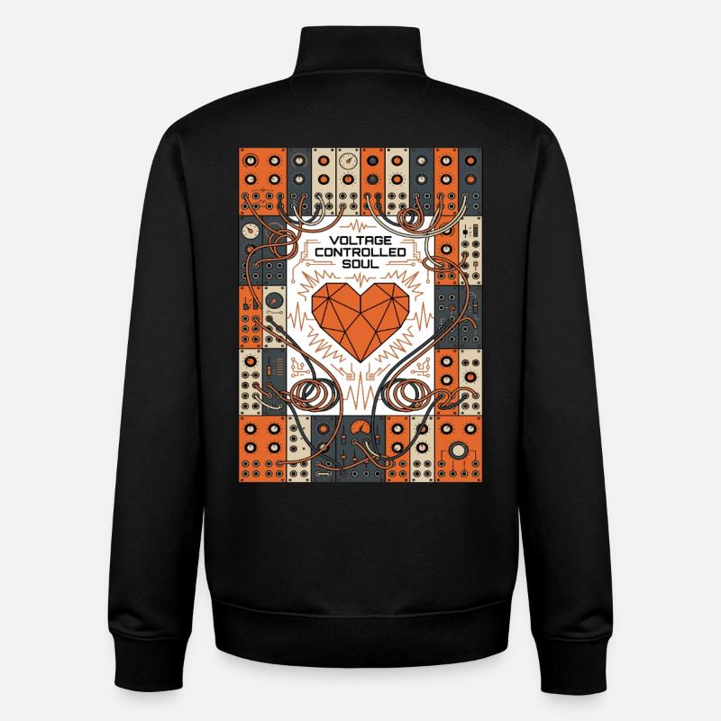 Spannungsgesteuerte Seele. Synthie - Unisex Organic Zip Sweatshirt von Stanley/Stella - Schwarz