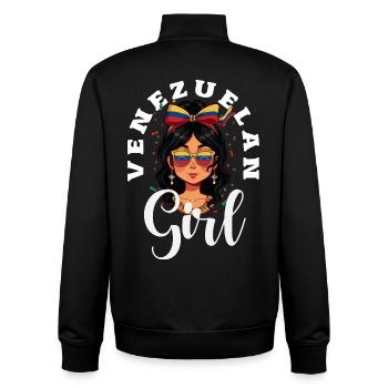 Drapeau du Venezuela Fierté & Maison Venezuela - Sweat zippé unisexe en coton bio Stanley/Stella - noir - Dos - AI Model Male 185 light (185cm)