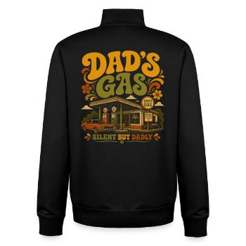 Papa Gaz – Stiller, aber furchteinflößender Jahrgang - Unisex Organic Zip Sweatshirt von Stanley/Stella - Schwarz - Hinten - AI Model Male 185 light (185cm)