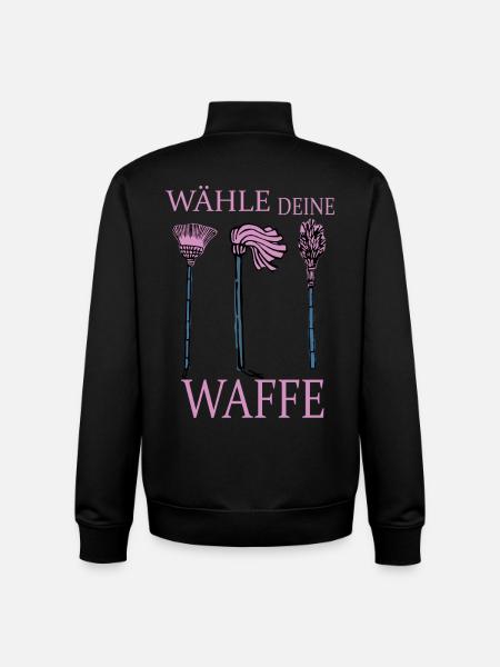 Lustige Besen - Unisex Organic Zip Sweatshirt von Stanley/Stella - Schwarz